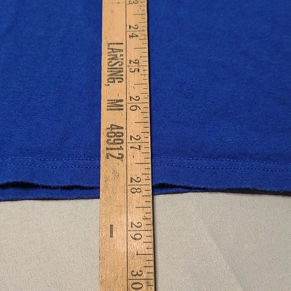 Adidas Detroit Pistons T-Shirt Mens 2XL Blue Distressed Logo Go-To Tee
